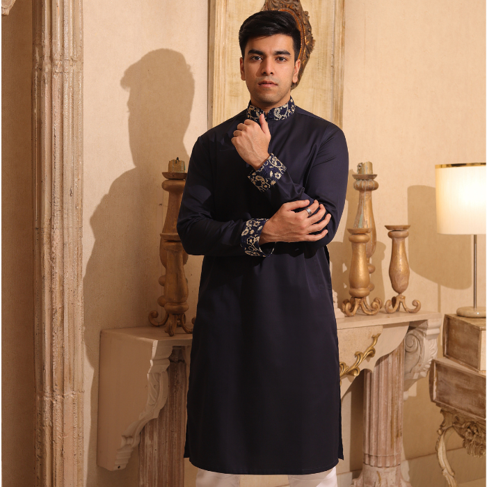 NAVY BLUE color panjabi (EFSMNB23-06)