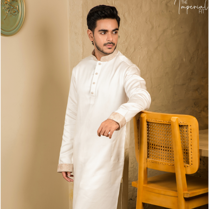 White color panjabi (EAMW23-15)