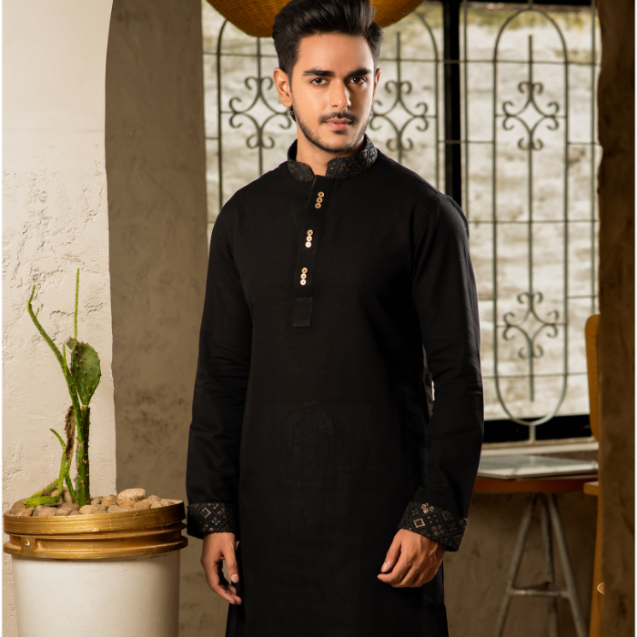 Black color panjabi (EAMB23-18)