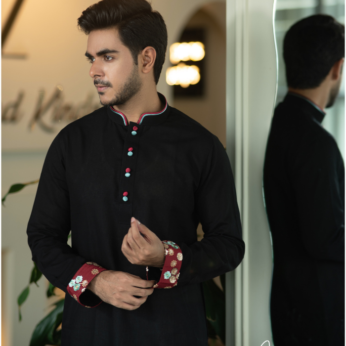 Black color panjabi (EAMB24-23)
