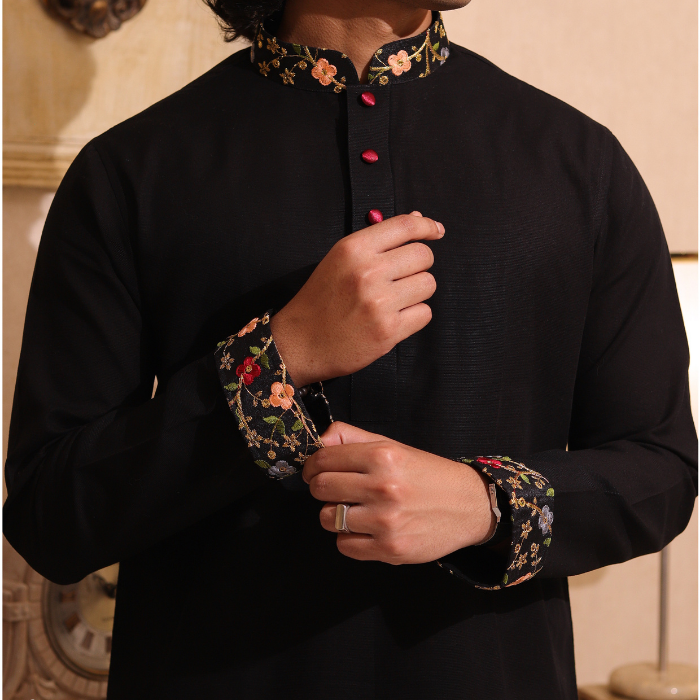 Black Color panjabi (EFWB23-33)