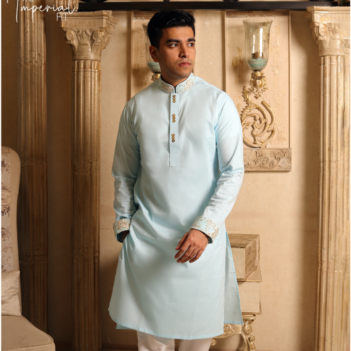 PASTEL BLUE color panjabi  (EFSMPB23-04)