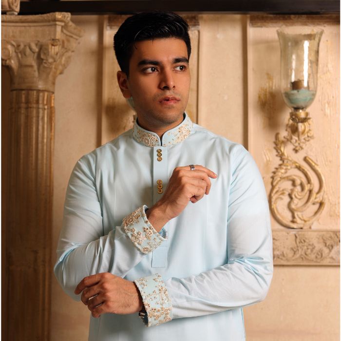 PASTEL BLUE color panjabi  (EFSMPB23-04)