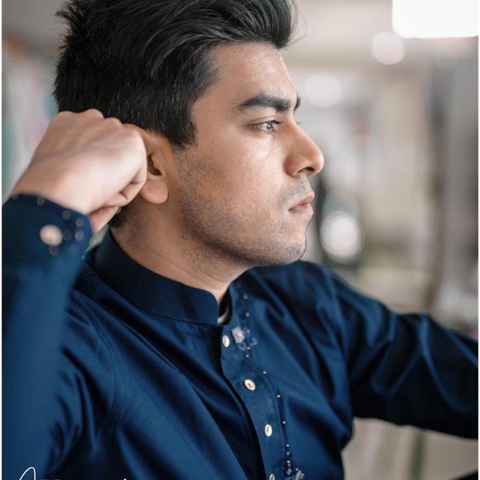 Navy Blue Color Zardosi panjabi (EFSNZNB22-35)