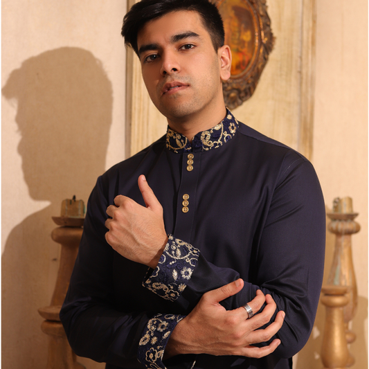 NAVY BLUE color panjabi   (EFSMNB23-06)