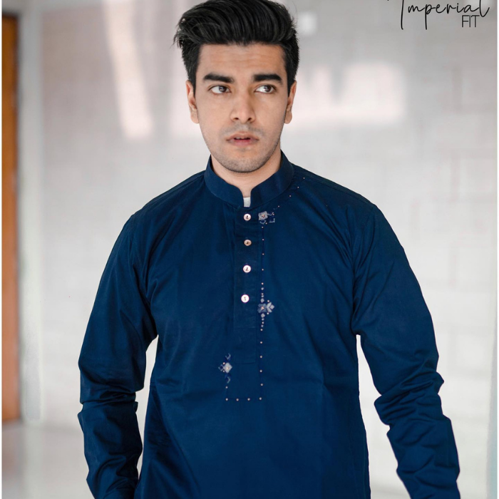 Navy Blue Color Zardosi panjabi (EFSNZNB22-35)