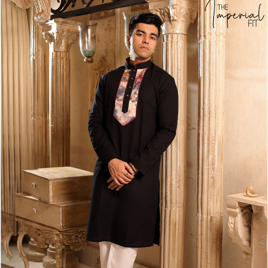 BLACK color panjabi   (EFSMB23-08)
