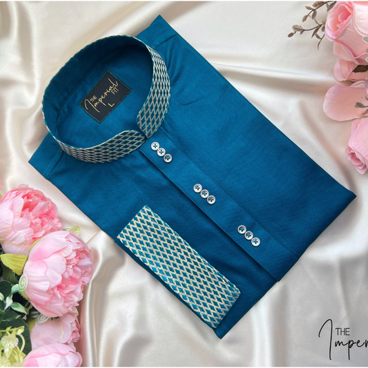 Blue color panjabi (EFRB24-10)
