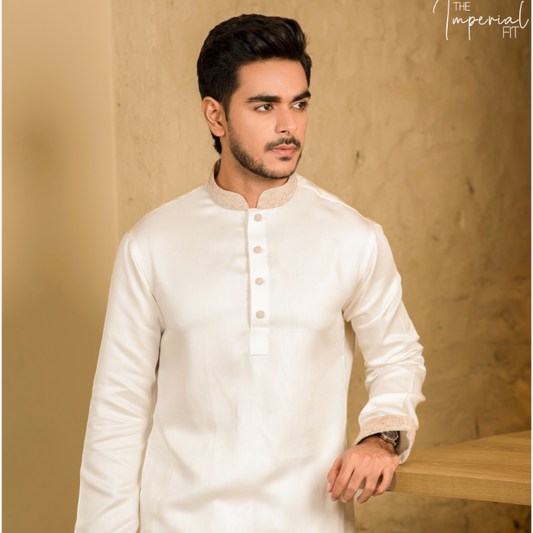 White color panjabi (EAMW23-15)