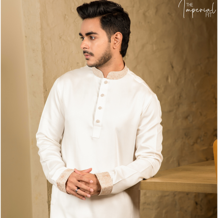 White color panjabi (EAMW23-15)