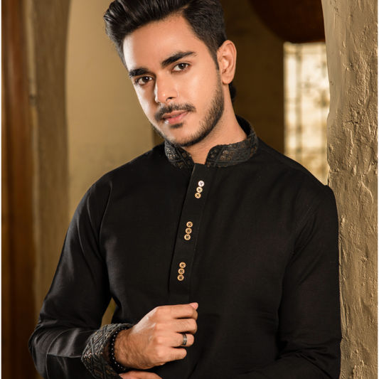 Black color panjabi (EAMB23-18)