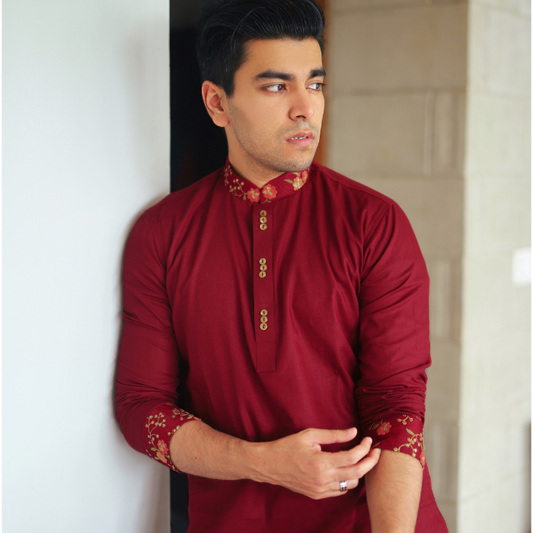 Red color panjabi (EFSMDR22-21)