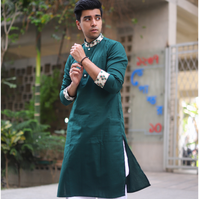 Green color panjabi (EASMG22-22)