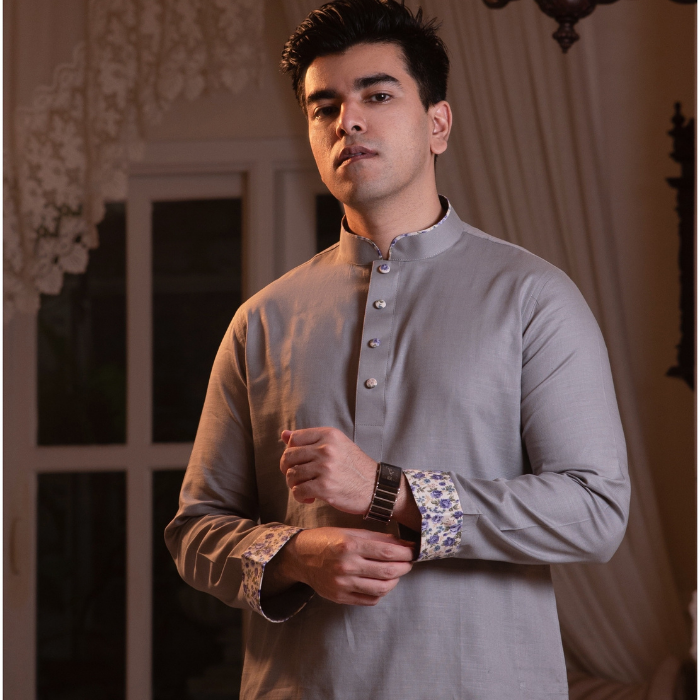 Ash Color panjabi (EFSMA24-30)