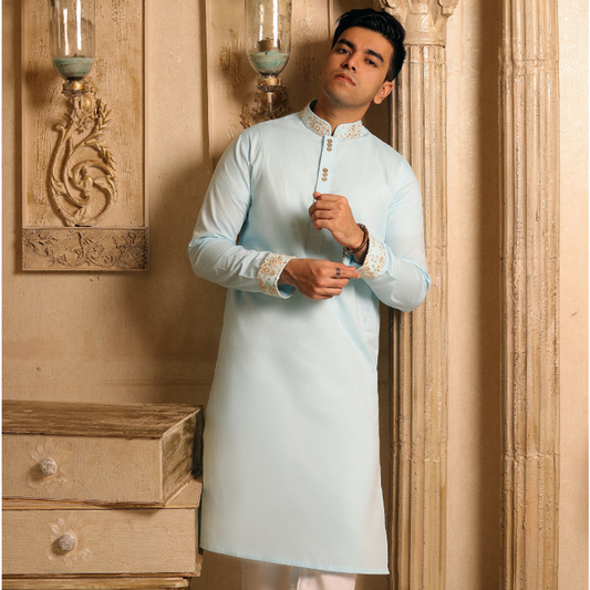 PASTEL BLUE color panjabi  (EFSMPB23-04)