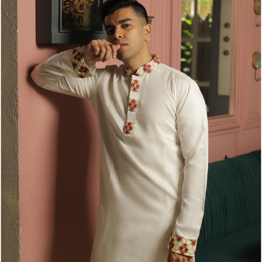 White color panjabi (EASMW22-17)