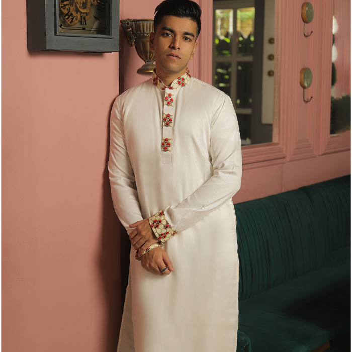 White color panjabi (EASMW22-17)